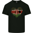 Love Kenya Flag Kenyan Day Football Mens Cotton T-Shirt Tee Top Black