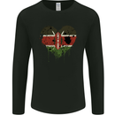 Love Kenya Flag Kenyan Day Football Mens Long Sleeve T-Shirt Black