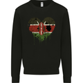 Love Kenya Flag Kenyan Day Football Mens Sweatshirt Jumper Black