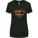Love Kenya Flag Kenyan Day Football Womens Wider Cut T-Shirt Black