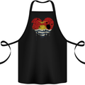 Love Kiribati Flag Day Football Cotton Apron 100% Organic Black