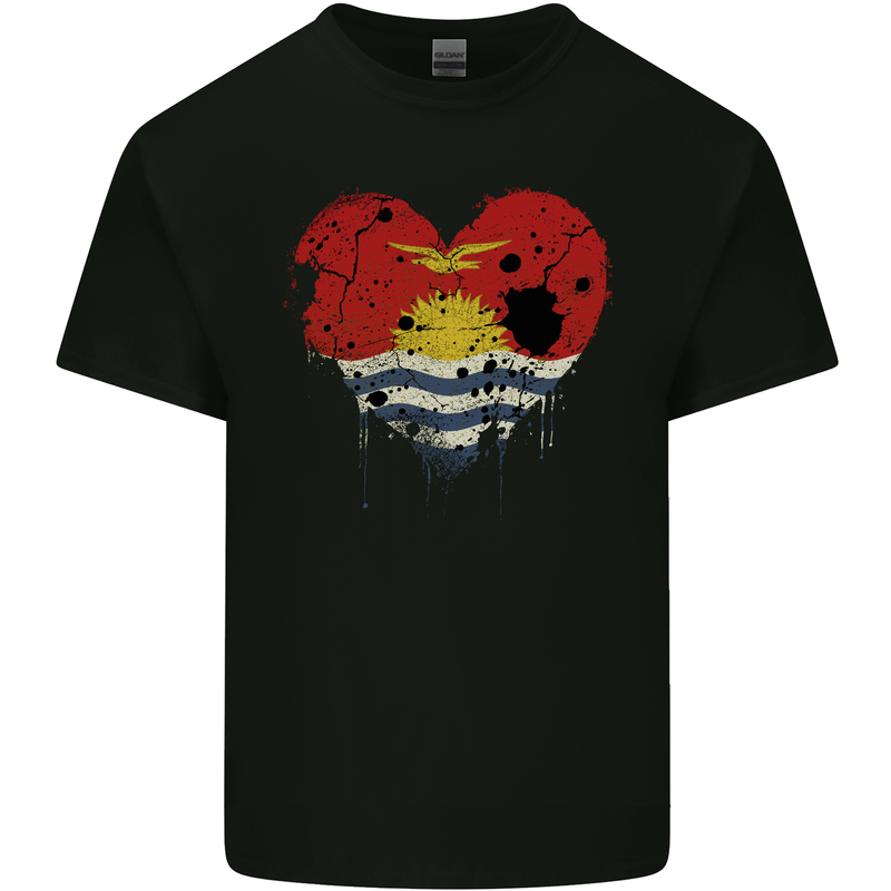Love Kiribati Flag Day Football Kids T-Shirt Childrens Black