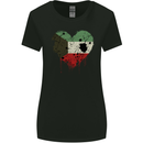 Love Kuwait Flag Kuwaiti Day Football Womens Wider Cut T-Shirt Black