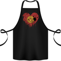 Love Kyrgyzstan Flag Kyrgyz Day Football Cotton Apron 100% Organic Black