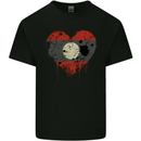 Love Laos Flag Laotian Day Football Mens Cotton T-Shirt Tee Top Black