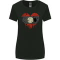 Love Laos Flag Laotian Day Football Womens Wider Cut T-Shirt Black