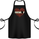 Love Latvia Flag Latvian Day Football Cotton Apron 100% Organic Black