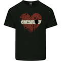 Love Latvia Flag Latvian Day Football Kids T-Shirt Childrens Black