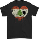 Love Lebanon Flag Lebanese Day Football Mens Gildan Cotton T-Shirt Black