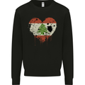 Love Lebanon Flag Lebanese Day Football Mens Sweatshirt Jumper Black