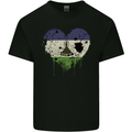 Love Lesotho Flag Basotho Day Football Kids T-Shirt Childrens Black
