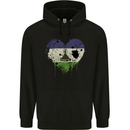 Love Lesotho Flag Basotho Day Football Mens 80% Cotton Hoodie Black