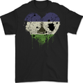 Love Lesotho Flag Basotho Day Football Mens Gildan Cotton T-Shirt Black