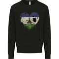 Love Lesotho Flag Basotho Day Football Mens Sweatshirt Jumper Black