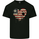 Love Liberia Flag Liberian Day Football Mens Cotton T-Shirt Tee Top Black