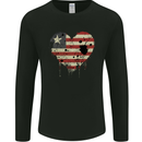 Love Liberia Flag Liberian Day Football Mens Long Sleeve T-Shirt Black