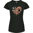 Love Liberia Flag Liberian Day Football Womens Petite Cut T-Shirt Black