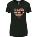 Love Liberia Flag Liberian Day Football Womens Wider Cut T-Shirt Black