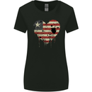 Love Liberia Flag Liberian Day Football Womens Wider Cut T-Shirt Black
