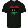 Love Libya Flag Libyan Day Football Kids T-Shirt Childrens Black