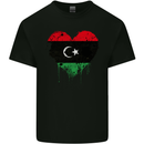Love Libya Flag Libyan Day Football Kids T-Shirt Childrens Black