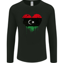 Love Libya Flag Libyan Day Football Mens Long Sleeve T-Shirt Black