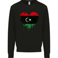 Love Libya Flag Libyan Day Football Mens Sweatshirt Jumper Black