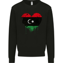 Love Libya Flag Libyan Day Football Mens Sweatshirt Jumper Black
