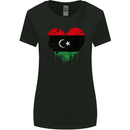 Love Libya Flag Libyan Day Football Womens Wider Cut T-Shirt Black