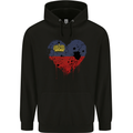Love Liechtenstein Flag Liechtensteiner Day Football Childrens Kids Hoodie Black