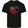 Love Liechtenstein Flag Liechtensteiner Day Football Mens Cotton T-Shirt Tee Top Black