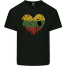 Love Lithuania Flag Lithuania Day Football Kids T-Shirt Childrens Black