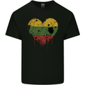 Love Lithuania Flag Lithuania Day Football Mens Cotton T-Shirt Tee Top Black