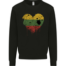 Love Lithuania Flag Lithuania Day Football Mens Sweatshirt Jumper Black