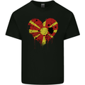 Love Macedonia Flag Macedonian Day Football Kids T-Shirt Childrens Black