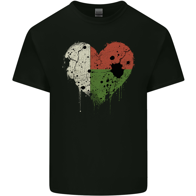 Love Madagascar Flag Madagascan Day Football Kids T-Shirt Childrens Black