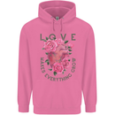 Love Makes Everything Grow Valentines Day Childrens Kids Hoodie Azalea