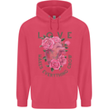 Love Makes Everything Grow Valentines Day Childrens Kids Hoodie Heliconia