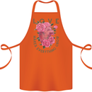 Love Makes Everything Grow Valentines Day Cotton Apron 100% Organic Orange