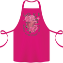 Love Makes Everything Grow Valentines Day Cotton Apron 100% Organic Pink