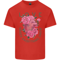 Love Makes Everything Grow Valentines Day Kids T-Shirt Childrens Red