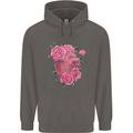 Love Makes Everything Grow Valentines Day Mens 80% Cotton Hoodie Charcoal