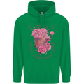 Love Makes Everything Grow Valentines Day Mens 80% Cotton Hoodie Irish Green