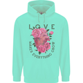 Love Makes Everything Grow Valentines Day Mens 80% Cotton Hoodie Peppermint