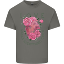 Love Makes Everything Grow Valentines Day Mens Cotton T-Shirt Tee Top Charcoal