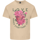 Love Makes Everything Grow Valentines Day Mens Cotton T-Shirt Tee Top Sand
