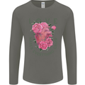 Love Makes Everything Grow Valentines Day Mens Long Sleeve T-Shirt Charcoal