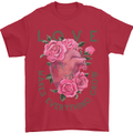 Love Makes Everything Grow Valentines Day Mens T-Shirt 100% Cotton Red