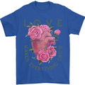 Love Makes Everything Grow Valentines Day Mens T-Shirt 100% Cotton Royal Blue