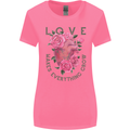 Love Makes Everything Grow Valentines Day Womens Wider Cut T-Shirt Azalea